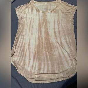 Old Navy Beige Tie-Dye Short Sleeve Tee